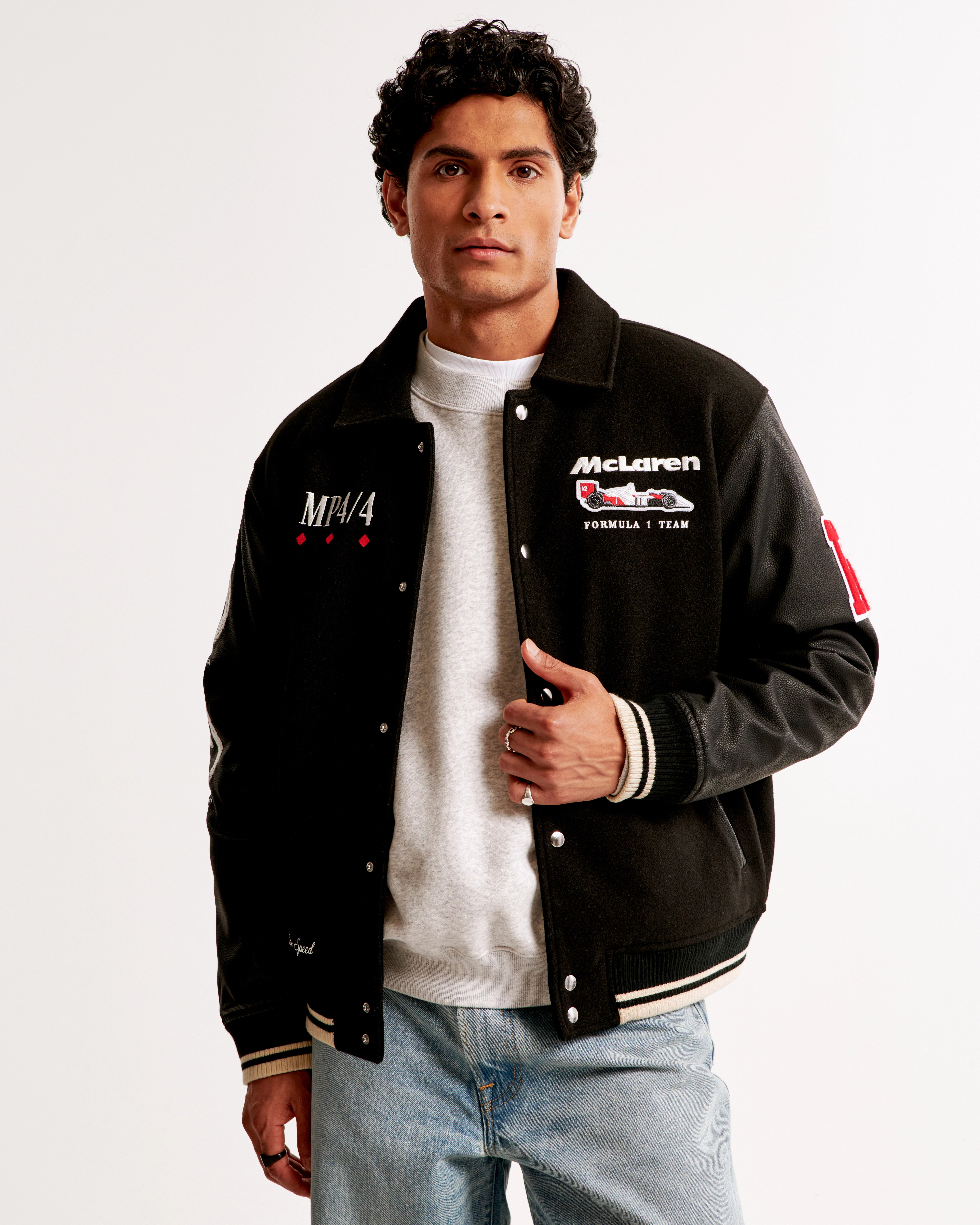 McLaren Varsity Bomber Jacket | Abercrombie & Fitch (US)