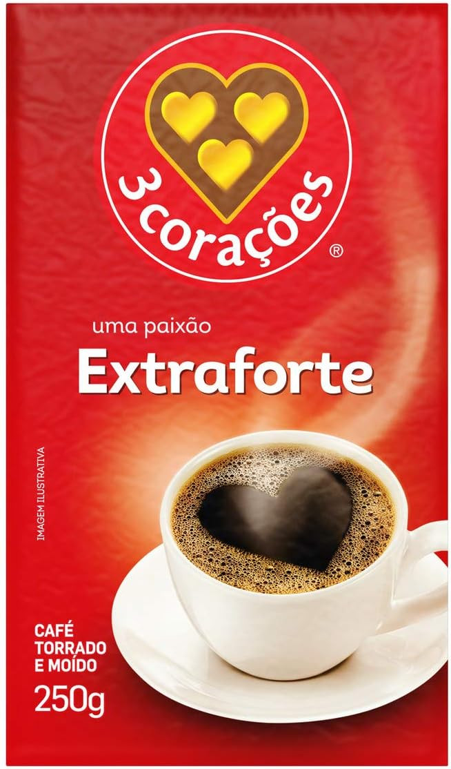 3 Corações Café Torrado E Moído Extra Forte À Vácuo 250G | Amazon (BR)