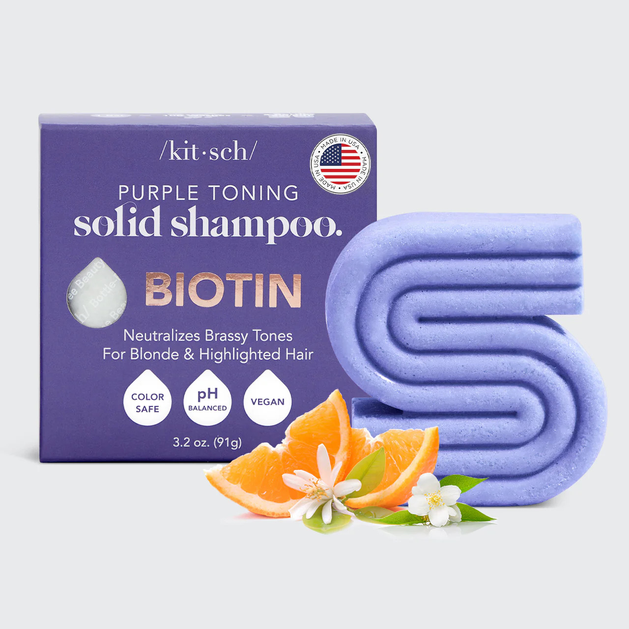 Purple Toning Shampoo Bar for Color Treated & Grey Hair | Kitsch