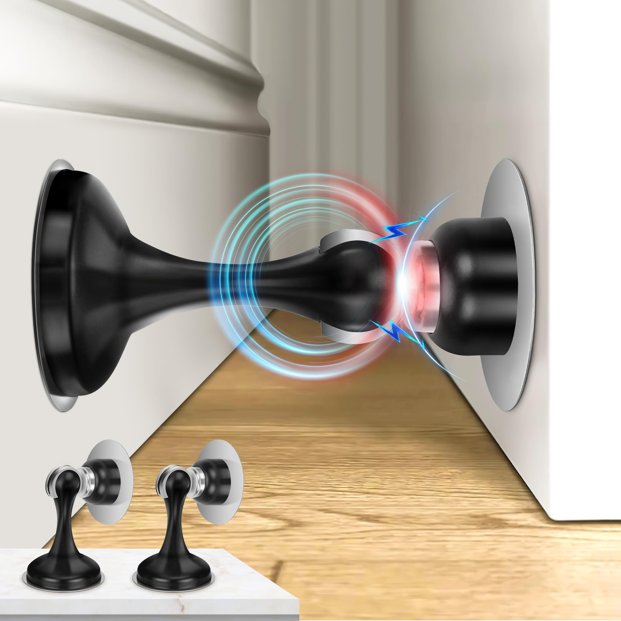 Crosize Magnetic Door Stoppers 2 Pack, Stainless Steel Door Stops, Wall-Mounted and Floor Mountin... | Amazon (US)