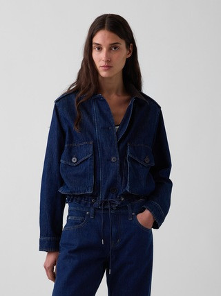Corduroy-Collar Relaxed Denim Jacket | Gap (CA)