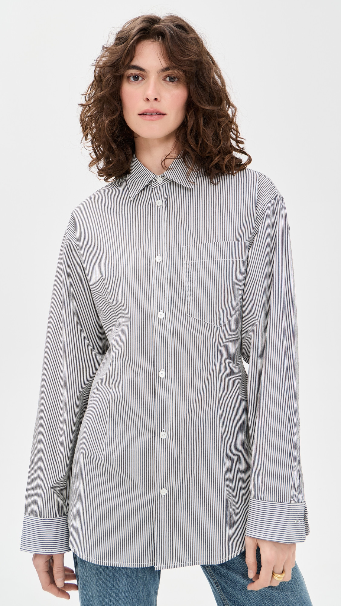 AGOLDE Cinch Shirt Windley Stripe S | Shopbop