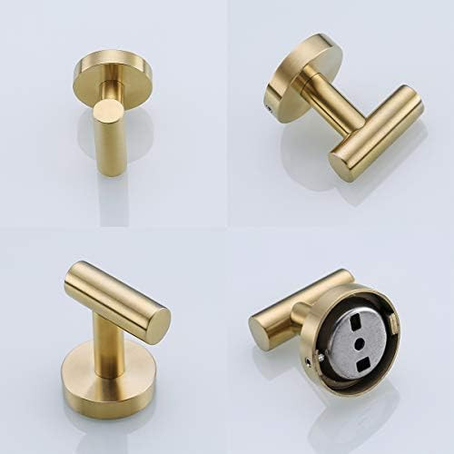 Brushed Gold Single Robe Hook, Towel Hook SUS304 Stainless Steel Bathroom Clothes Cabinet Closet ... | Amazon (US)