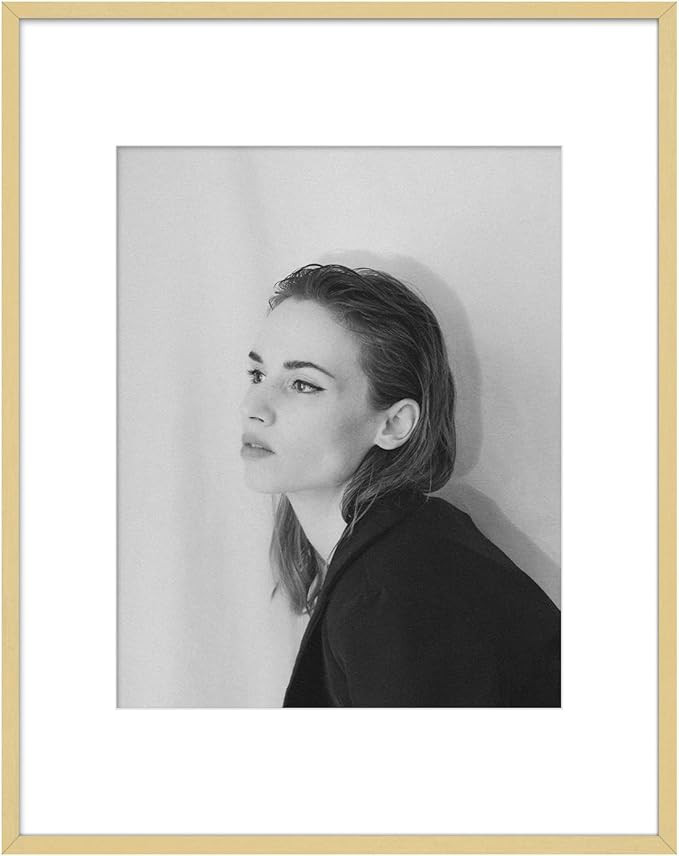 Golden State Art - 11x14 Aluminum Picture Frame - with Mat for 8x10 Photo or Without Mat for 11 x 14 Photo - Real Glass Cover - Simple and Elegant Decor for Wall Mounting - 1 Pack - Gold | Amazon (US)