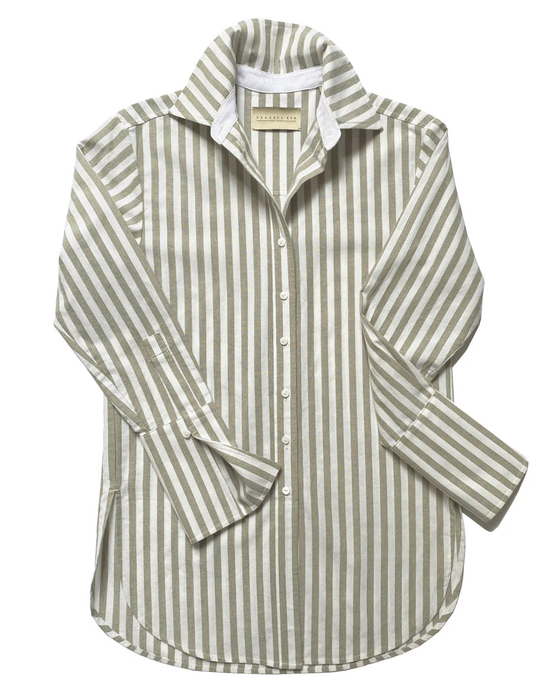 Donna Button-Down Shirt in Stone Sage | Classic Six