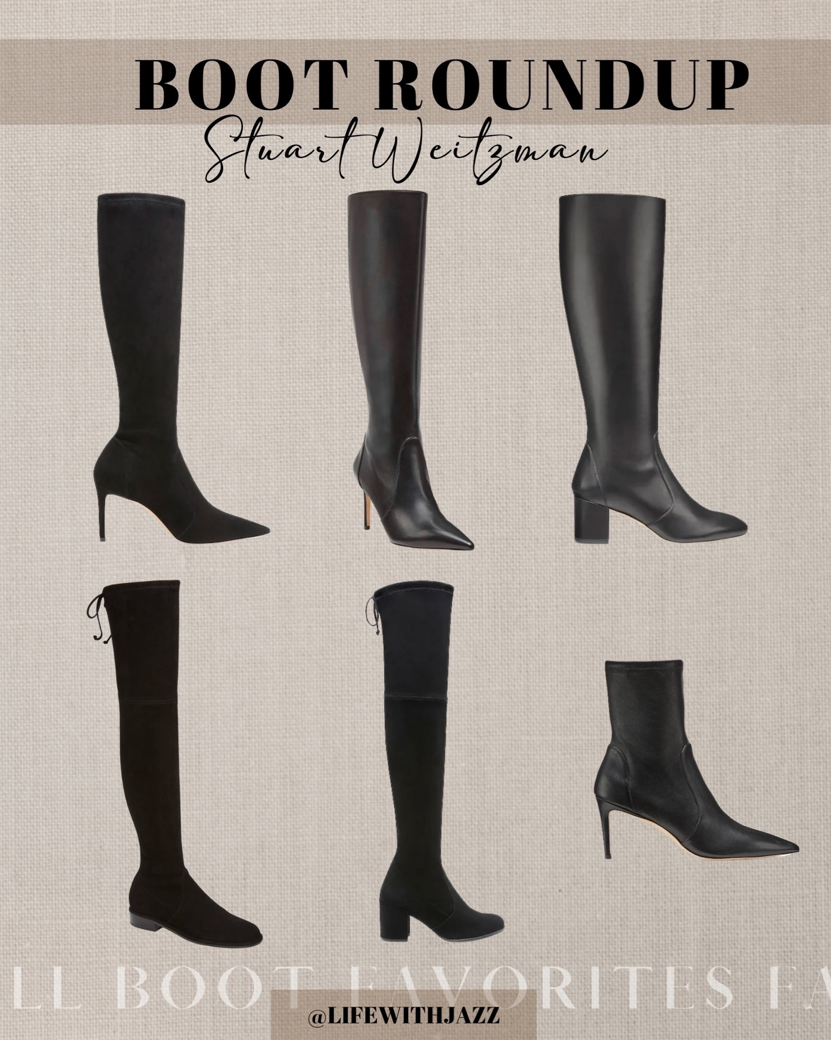 Favorite elevated boots from Stuart Weiztman 

Work boots  / dressy boots / knee-high boots / Winter fall occasion wear boots 

#LTKshoecrush #LTKworkwear #LTKHoliday