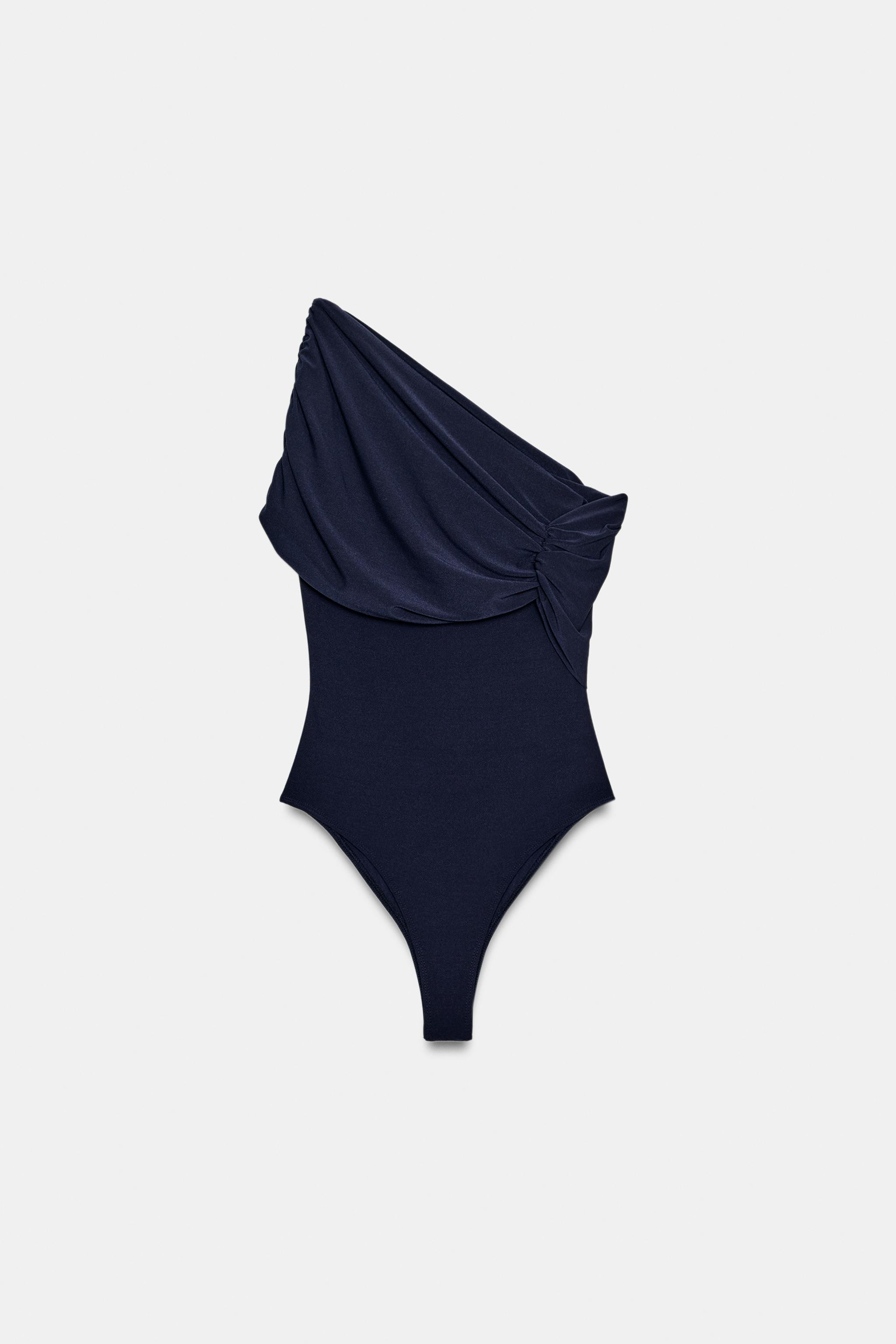 ASYMMETRIC GATHERED BODYSUIT | Zara UK
