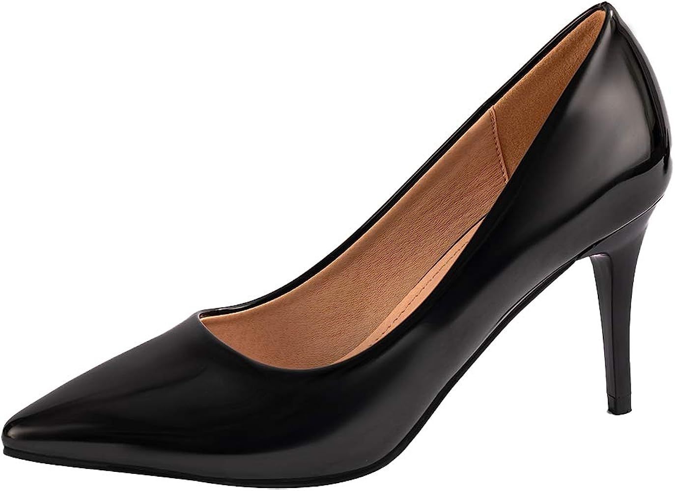 LAMHER Women's Pointed Toe High Heel Pumps Slip On Party Wedding Office Dress Stiletto Heels Shoe... | Amazon (US)