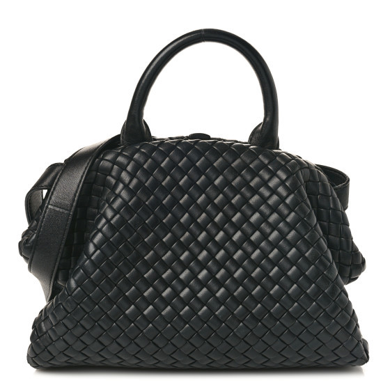 Nappa Intrecciato Small Padded The Handle Black | FASHIONPHILE (US)