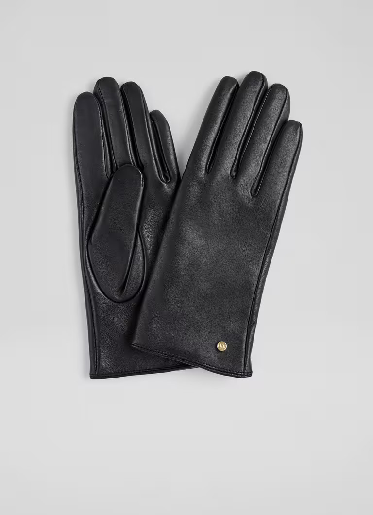 Gina Black Leather Gloves | L.K. Bennett (UK)