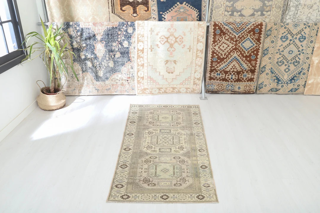 3x6 Turkish Rug, 3x6 Vintage Rug, Anatolian Rug, Natural Rug, Vintage Small Rug, Oushak Small Rug... | Etsy (US)