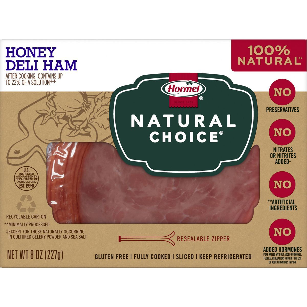 Hormel Natural Choice Sliced Honey Deli Ham - 8oz | Target