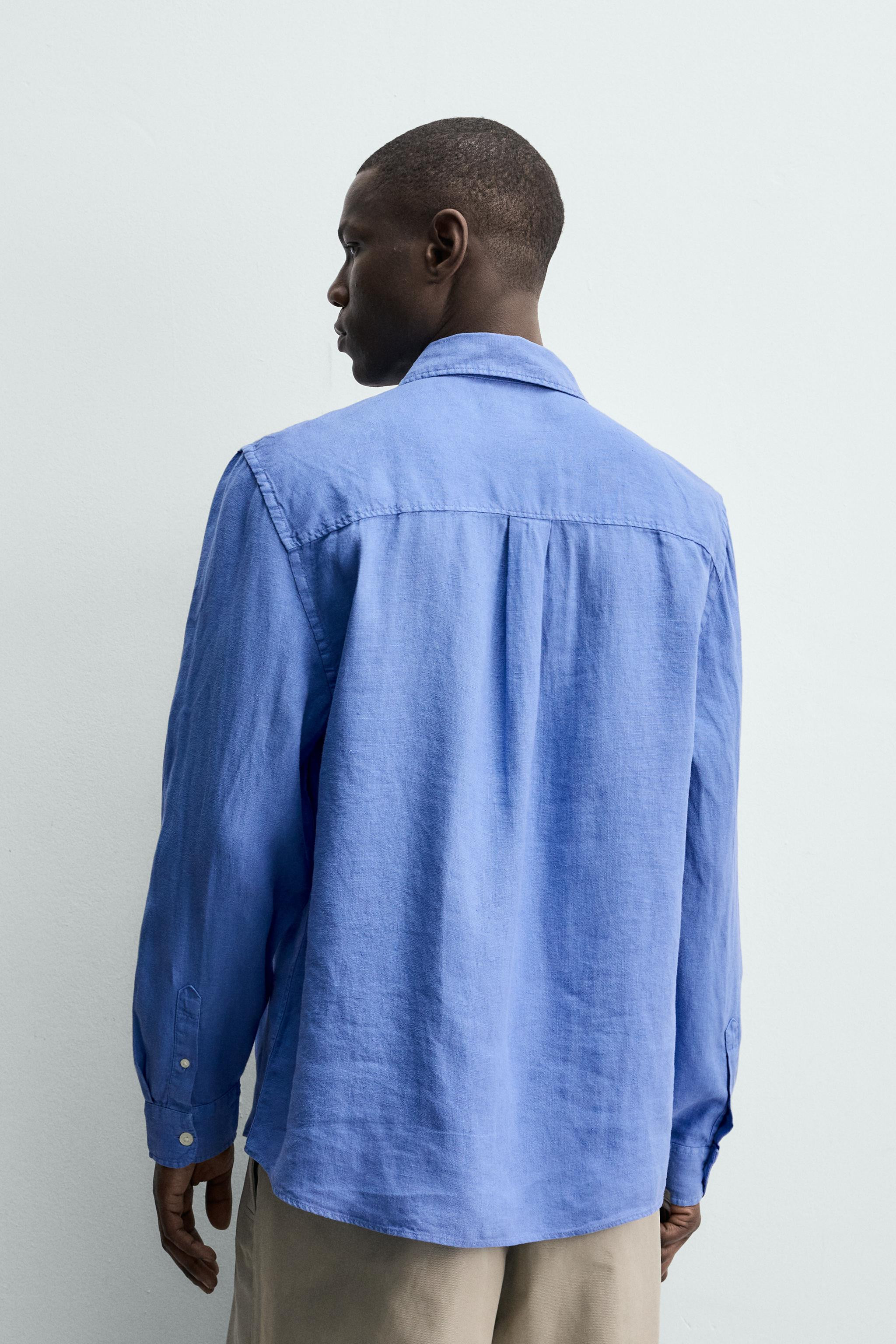 100% LINEN REGULAR FIT SHIRT | Zara US