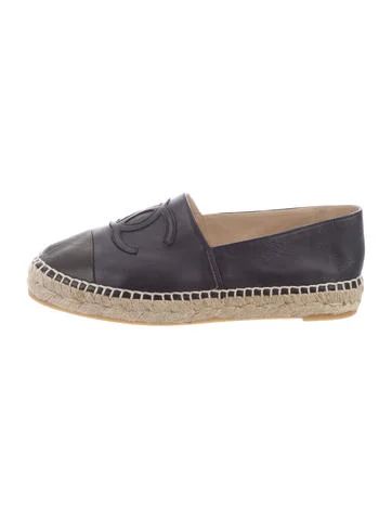 Chanel CC Lambskin Espadrilles | The Real Real, Inc.
