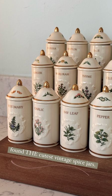 New kitchen addition - these CUTE vintage spice jars. They are the 1992 Lenox Spice Garden Collection and I’m linking them on eBay 

#LTKhome