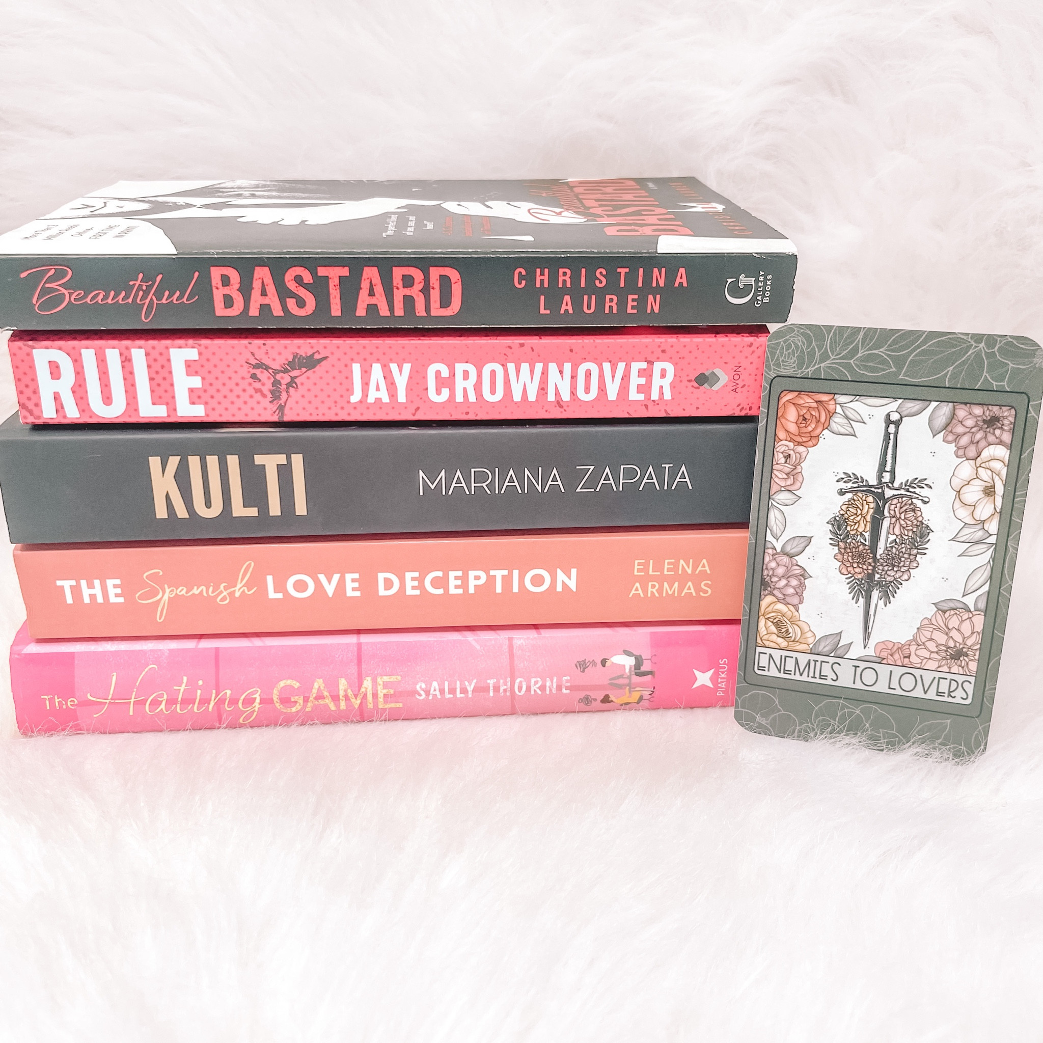 ✨TROPE TUESDAY✨
I had no idea what a romance “trope” was until I joined bookstagram and started reading romance books. I mean who knew there are so many different kinds of romance books?! 

Here are some of my favorite 𝐞𝐧𝐞𝐦𝐢𝐞𝐬-𝐭𝐨-𝐥𝐨𝐯𝐞𝐫𝐬 books that I have read and gave 4/5 stars on:
◾️Beautiful Bastard by @christinalauren 
◾️Rule by @jay.crownover 
◾️Kulti by @marianazapata 
◾️The Spanish Love Deception by @thebibliotheque 
◾️The Hating Game by @sallythorneauthor 

❓Have you read any of these books or are any on your TBR? 
.
.
.
.
.

#tinalikesbooks #bookstagram #booksbooksbooks #bookstagrammer #booktok #bookinfluencer #bookfluencer #bookreviews #bookreviewer #romancebooklover #bookaesthetic #pinkaesthetic #ltkbooks #enemiestolovers #enemiestoloversbooks #romancetropes #tropetuesday #spicyromance #spicyromancebooks #romcom #bookstack #bookstacks

#LTKFind #LTKSale #LTKSeasonal