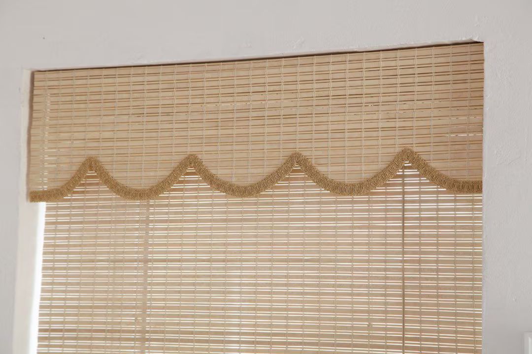 Bamboo Shades With Valance, Bamboo Fold up Shades, Designer Window Treatment, Made to Order Windo... | Etsy (US)