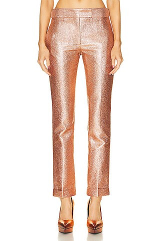 TOM FORD Iridescent Tailored Pant in Powder Pink | FWRD | FWRD 
