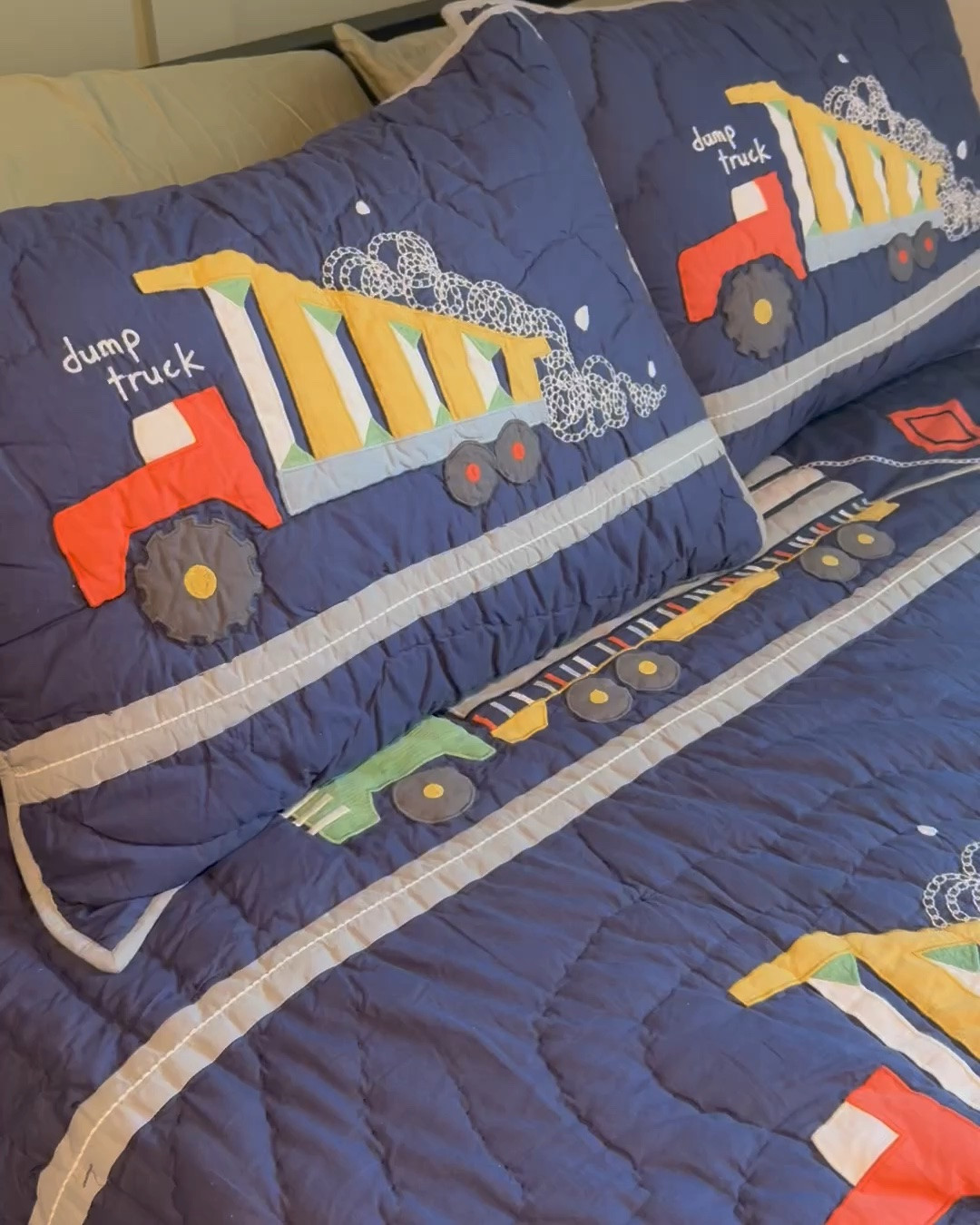 If your little boy loves trucks you need this pottery barn truck quilt 🚛🚒🛻

#LTKHome #LTKKids #LTKmomlife