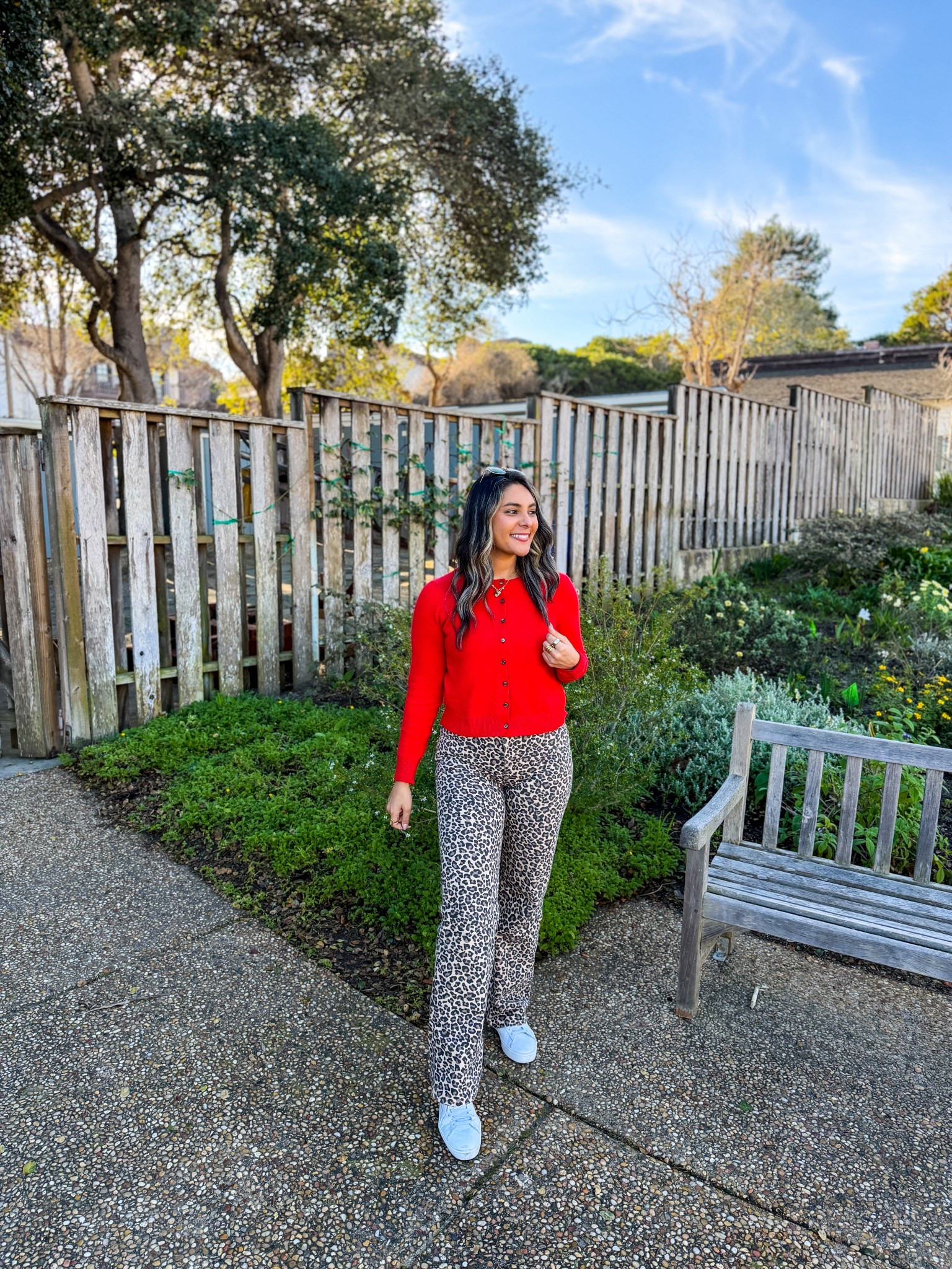 Leopard print pants outfit styled with a red cardigan and white sneakers 🤍
An easy casual outfit idea that’s comfortable, versatile, and perfect for everyday wear. Shop the full look here.

#leopardprintpants #casualoutfit #everydayoutfit #cardiganoutfit #sneakerstyle #casualchic #ltkstyle #ltkunder100 #ltkfashion #affordableoutfits