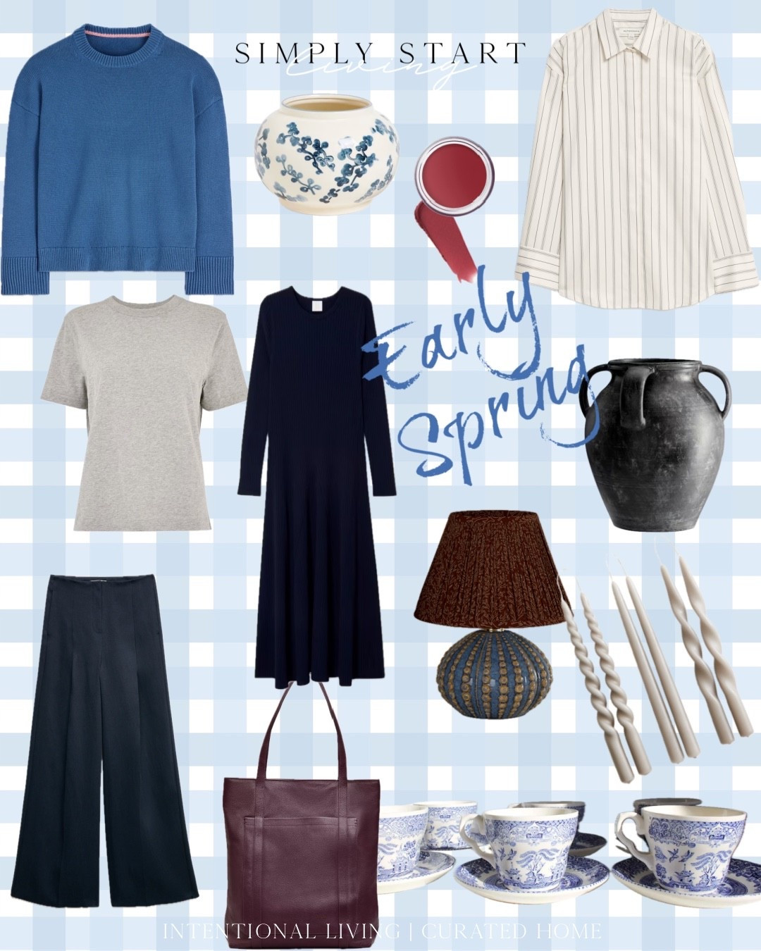 Moving into early spring in blues, neutrals and an occasional warm shot of deep red...

#LTKSeasonal #LTKHome