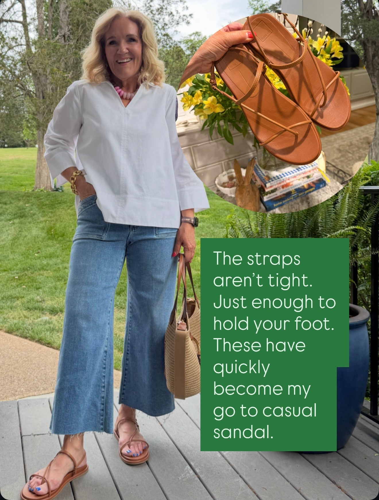 Blouse size medium 
Cropped denim grips you but so comfy size 29 petite 

The 7 pairs of shoes I’m reaching for on repeat. I do have some funky feet. And these work! Sure, I’m wearing other shoes too. Some I love as much! But these are the very basic minimum that you need to make any outfit work. All true to size. I’ll link a couple extra options. 

For the outfits I’ll link some main pieces, but they’re all in LTK as separate posts  

#LTKootd #LTKOver40 #LTKMothersDay