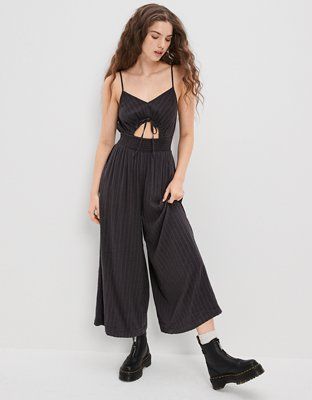 AE Striped Cut-Out Jumpsuit | American Eagle Outfitters (US & CA)