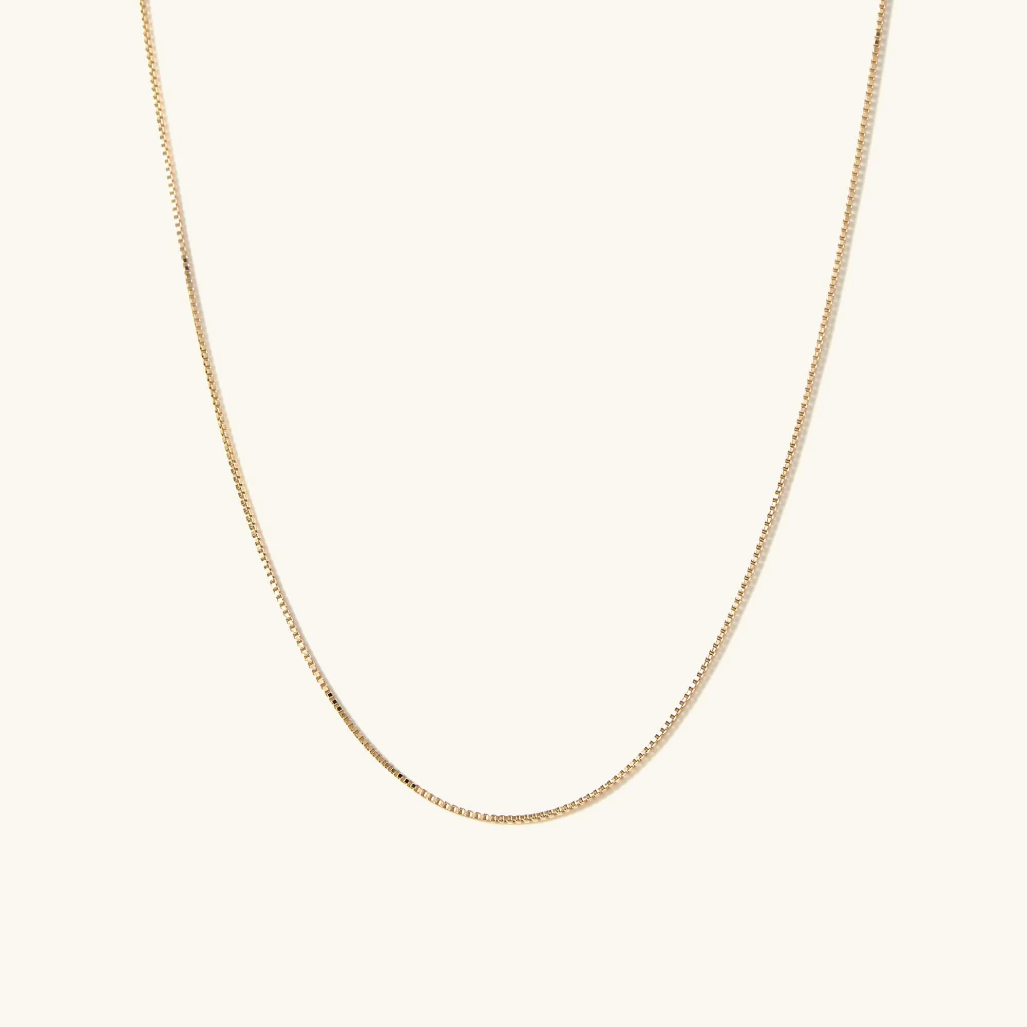 Baby Box Chain Necklace | Mejuri Fine Crew
