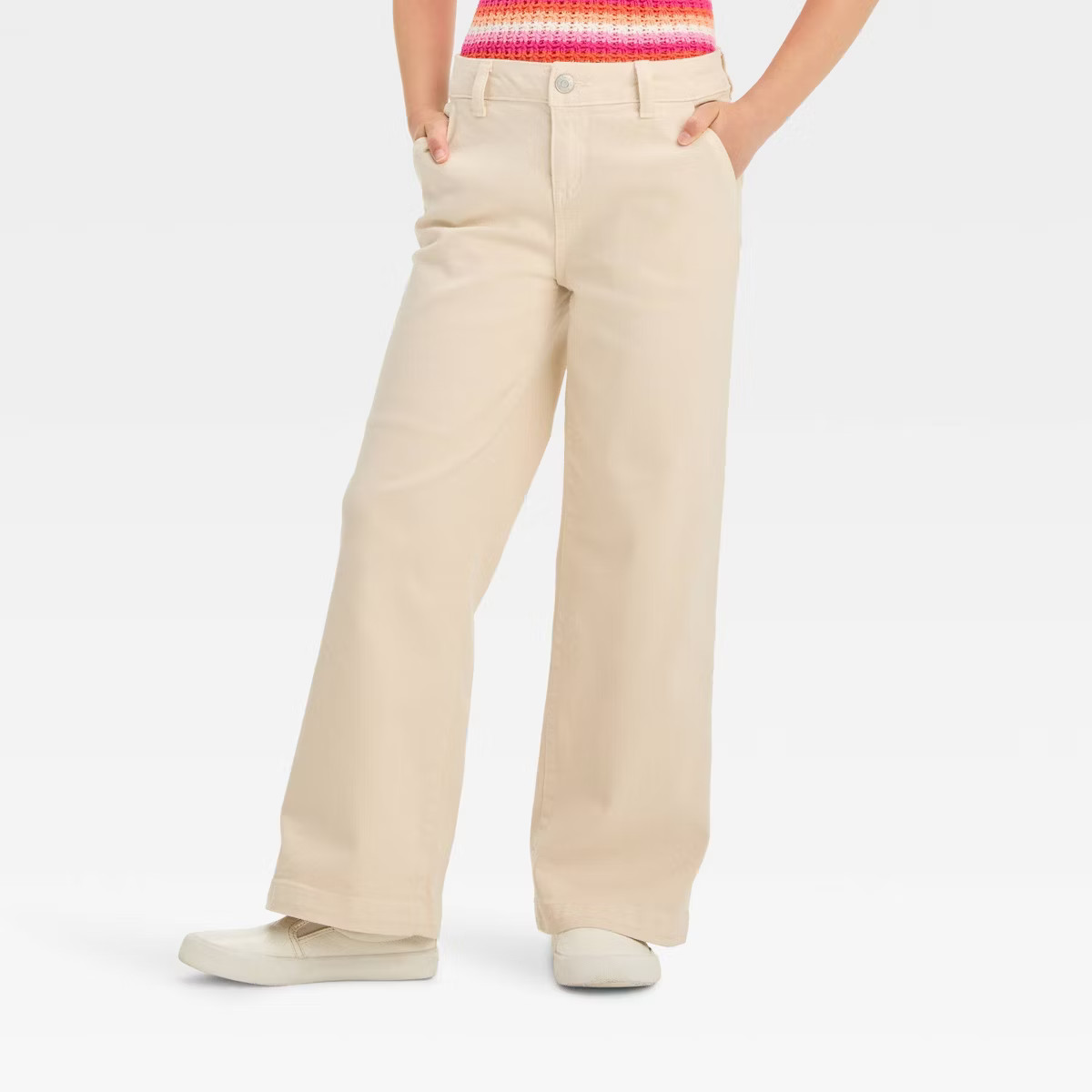Girls' Mid-Rise Wide Leg Trouser Jeans - Cat & Jack™ | Target