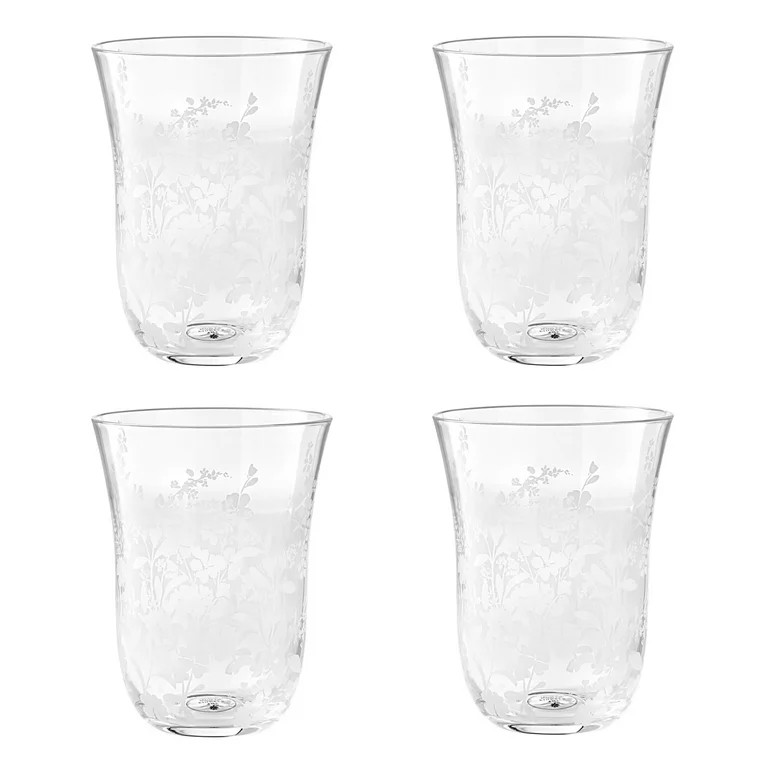 The Pioneer Woman Daisy Glass 18-Ounce Tumbler, Clear, Set of 4 | Walmart (US)