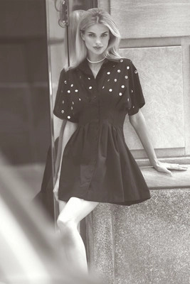 The Tobie Studded Mini Shirt Dress by Exquise | Anthropologie (US)