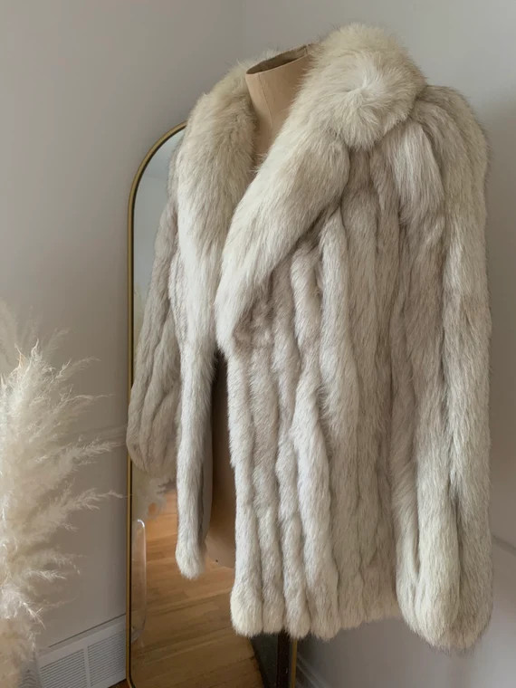 Vintage Fur Coat - Finland - Blu Fox Fur Coat | Etsy (US)