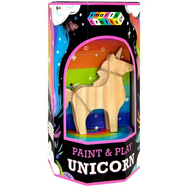 Smarts & Crafts Paint and Play Make Your Own Wood Unicorn for Boys & Girls | Walmart (US)