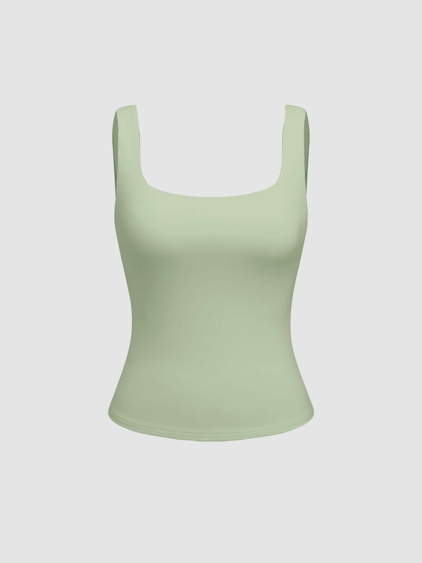 Contour Double Layered Square Neck Solid Tank Top | Cider