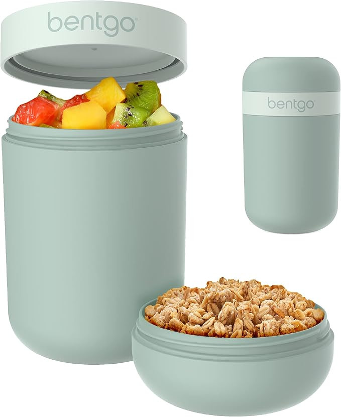 Bentgo Snack Cup - Reusable Snack Container with Leak-Proof Design, Toppings Compartment, and Dua... | Amazon (US)