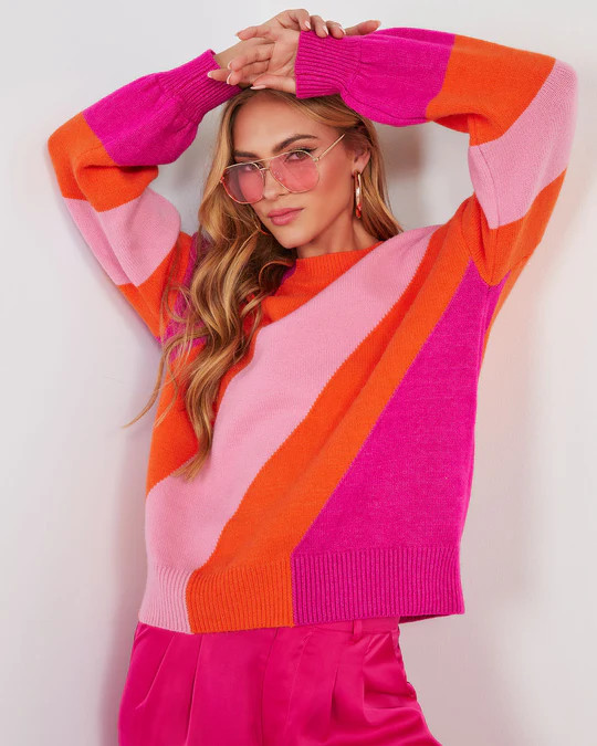 Hung Up On You Stripe Knit Sweater | VICI