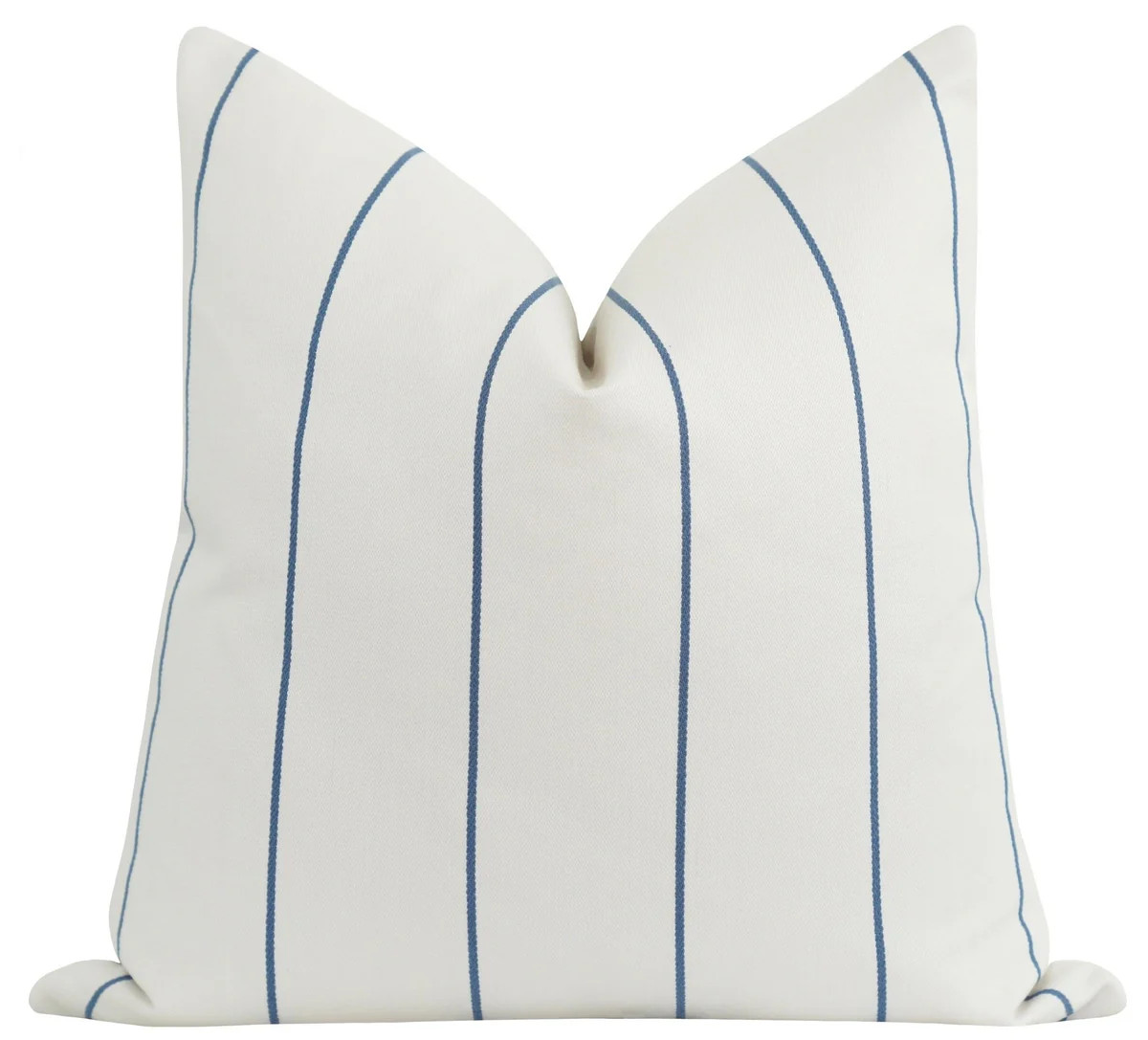Chandler Blue Woven Stripe Pillow | Land of Pillows