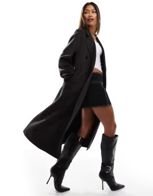 Forever New formal coat in deep brown | ASOS (Global)