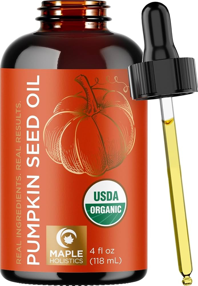 Maple Holistics Pumpkin Seed Oil Organic Certified - 100% Pure Organic Pumpkin Seed Oil for Hair ... | Amazon (US)