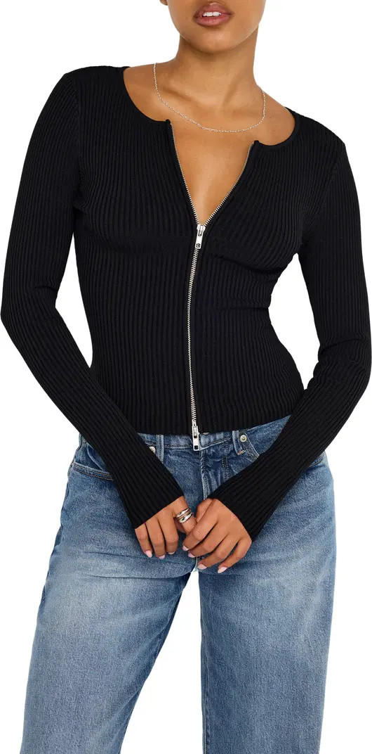 Virgo Rib Zip Cardigan | Nordstrom