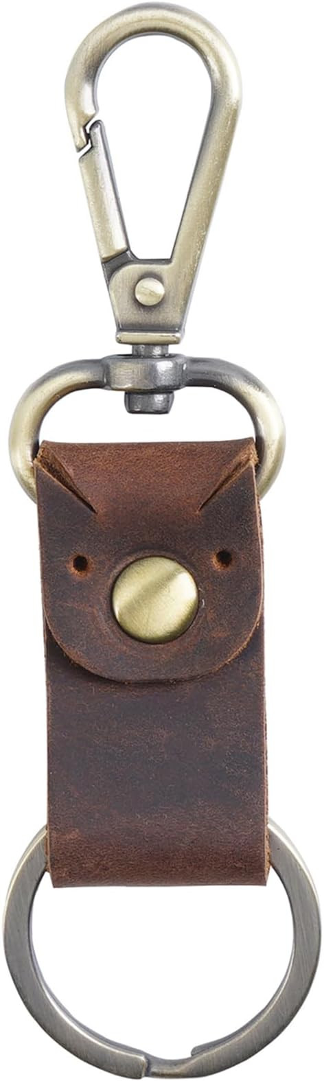Jack&Chris Genuine Leather Keychain, Small Keychain for Man and Women, Key Holder Mens Belt Key C... | Amazon (US)
