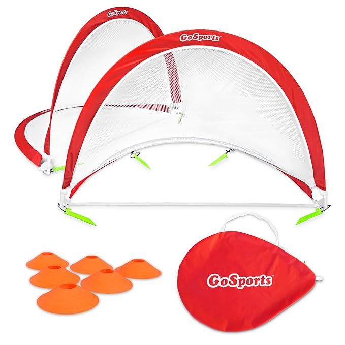 GoSports Foldable Pop Up Soccer Goals, Set of 2, With Agility Training Cones and Portable Carrying C | Amazon (US)