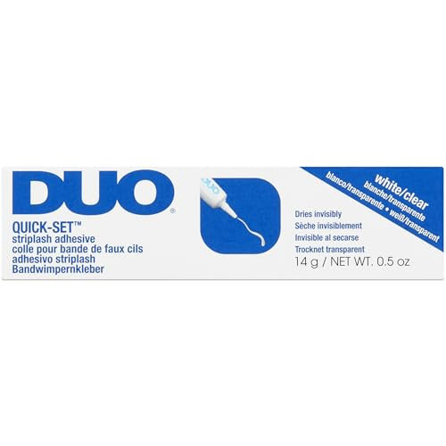 DUO Quick-Set Eyelash Glue - White/Clear, Fast Drying Strip Lash Adhesive, Dries Invisible for Strip Lashes, 0.5 oz | Amazon (US)