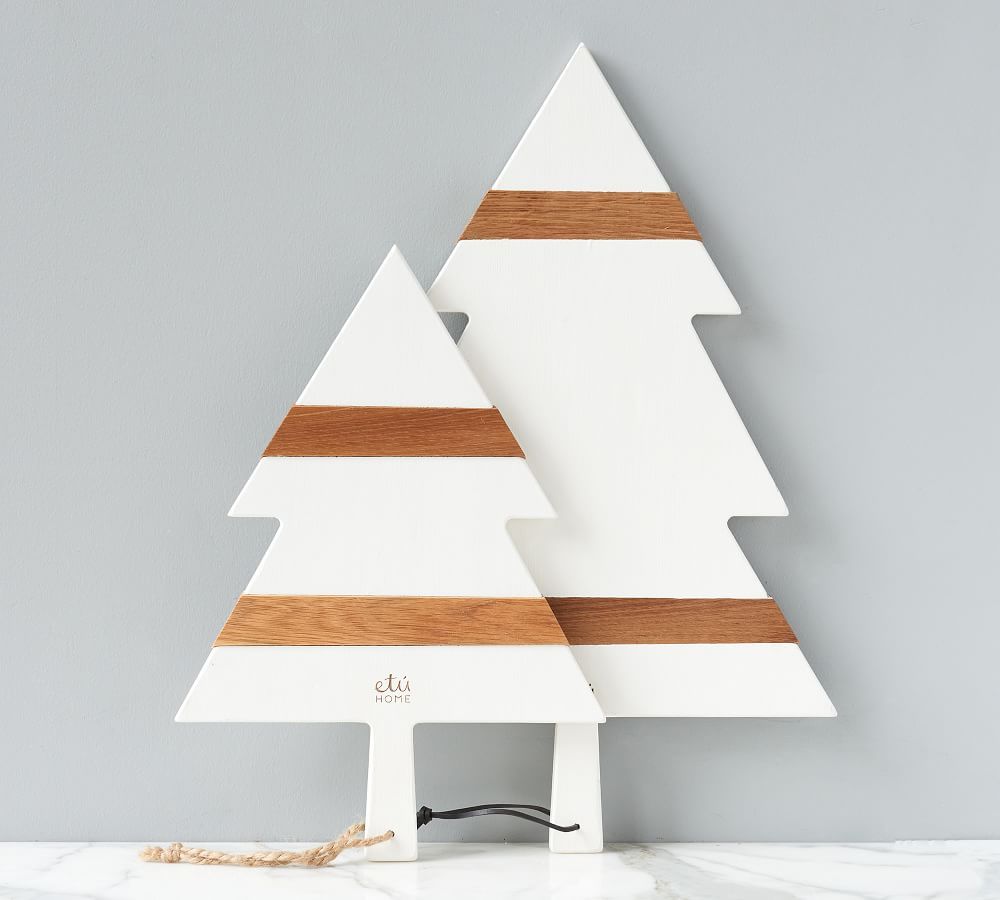 Holiday Tree Shaped Reclaimed Wood Cheese Boards | Pottery Barn (US)