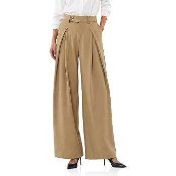 Cicy Bell Womens Wide Leg Dressy Pants Pleated High Waisted Trousers | Amazon (US)