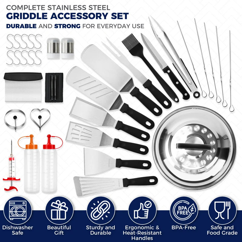 36 Piece Griddle Accessories for Blackstone Griddles - Flat Top Grill Accessories | Wayfair North America