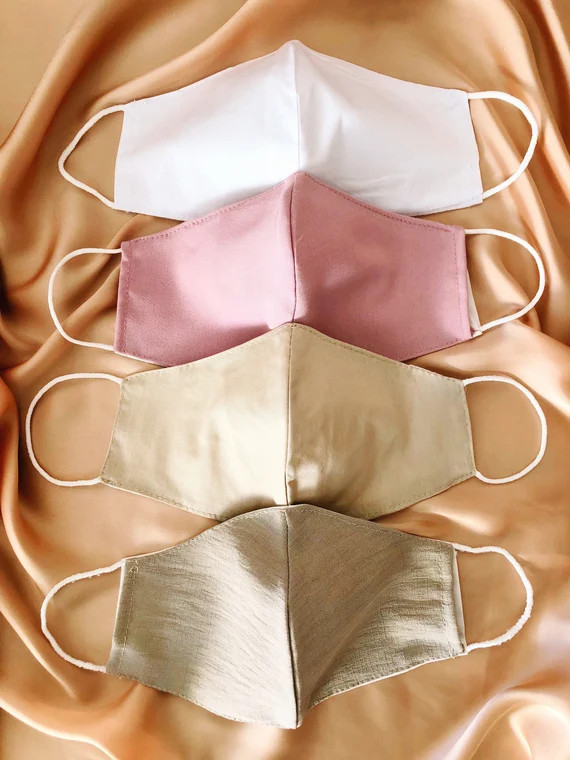 2 Layer Cotton Face Mask - Reusable Washable Face Covering Adult Face Masks with Filter Pocket Fr... | Etsy (US)