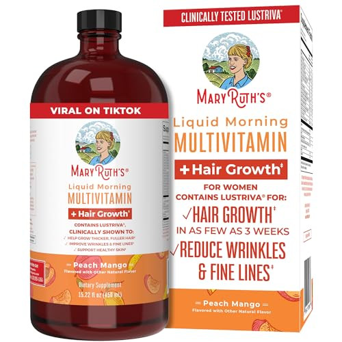 MaryRuth Organics Liquid Multivitamin+Hair Growth | Biotin 10000mcg | Lustriva Hair Growth Supple... | Amazon (US)