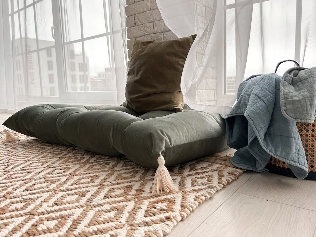 Velvet Bench Cushion | Floor Seating| Floor Sofa| Reading Corner Cushion | Circus Vibe Cushion | ... | Etsy (US)