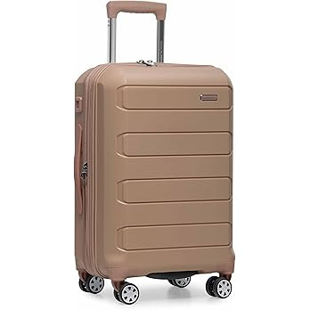 Traveler's Choice Pagosa Hardshell Expandable Luggage with Spinner Wheels, Latte Beige, 22-Inch C... | Amazon (US)